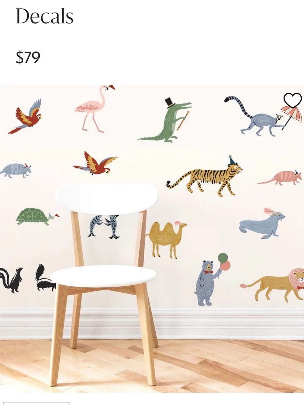 MejXMej Party Animal Wall Decals 4 Sheets